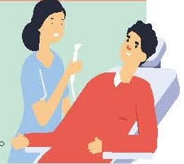 予防処置中のイラスト